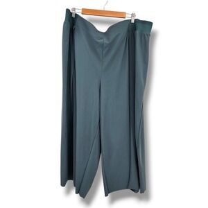 Athleta Cosmic Wrap Pant Womens Size 24W Wide Leg‎ Culottes Blue Green